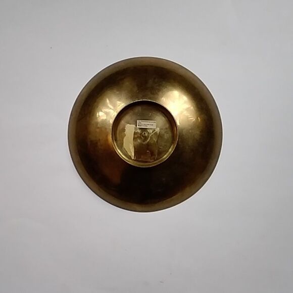 VTG,Cloisonne Brass Metal Enamel Hand Painted Hummingbird Flower Covered Bowl - Picture 7 of 15